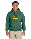 Saskatchewan Flag Rock Heavy Blend Hoodie